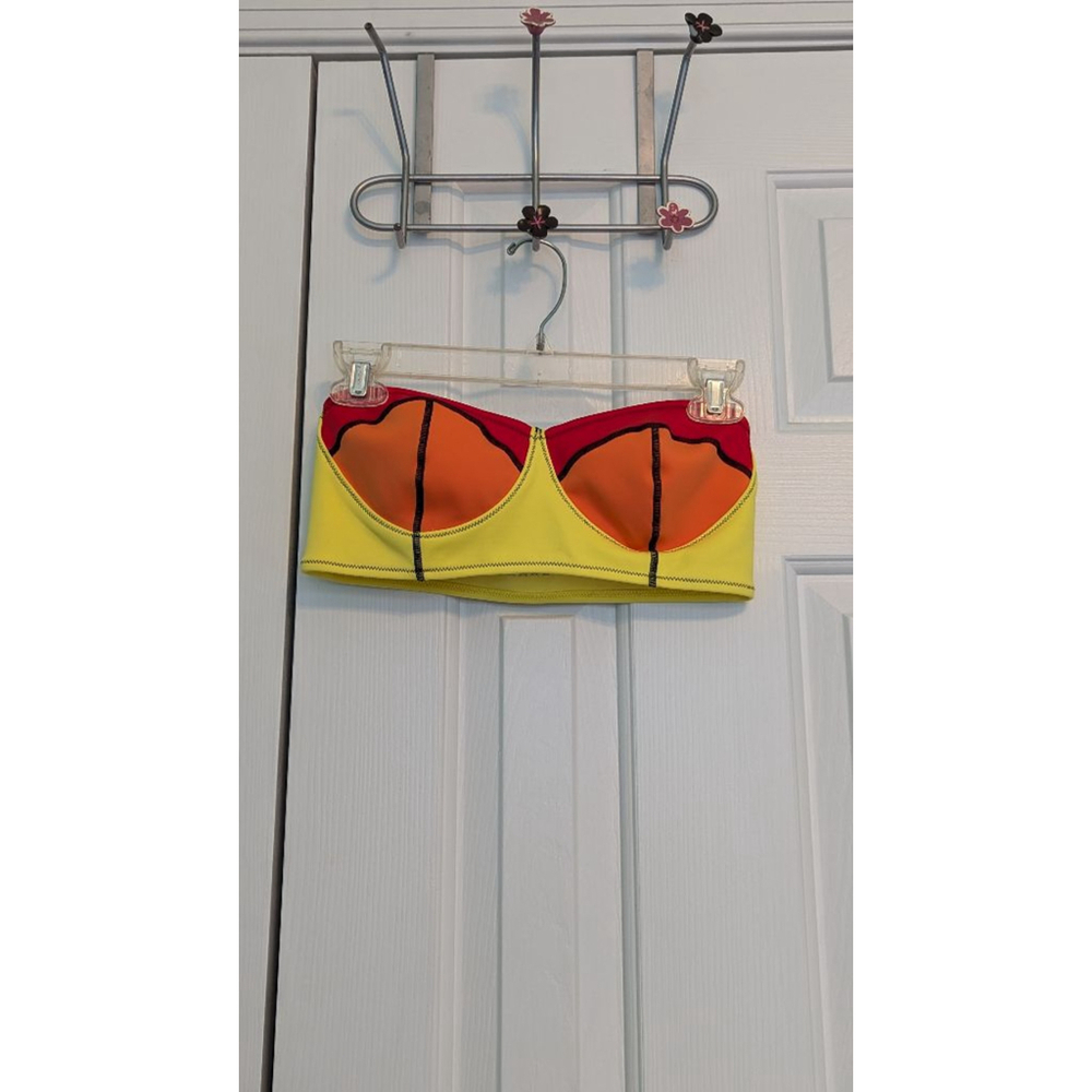 Women's It's Now Cool Bikini Top, S, Yellow & Red